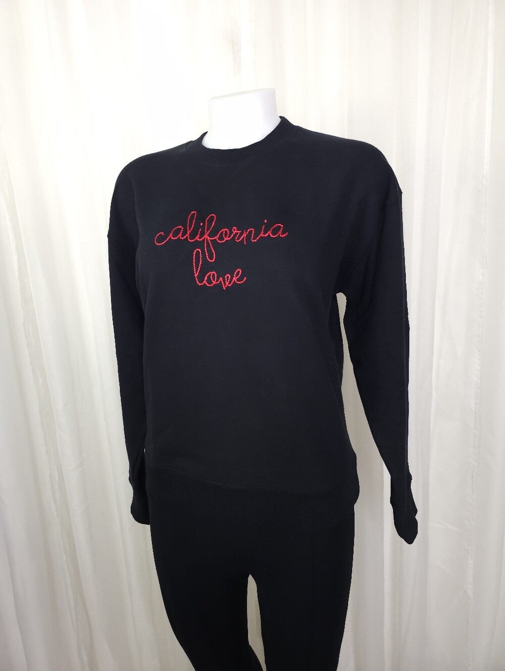 Lingua Franca California Love Hand Embroidered French Terry Crewneck Sweatshirt